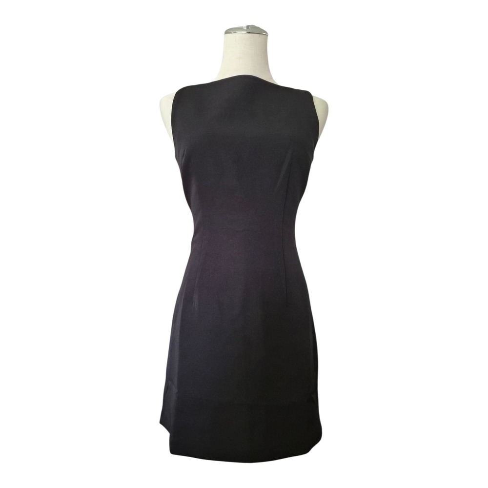 Commense Black Sleeveless Boat Neck Mini Dress XS NWT Minimalist Chic